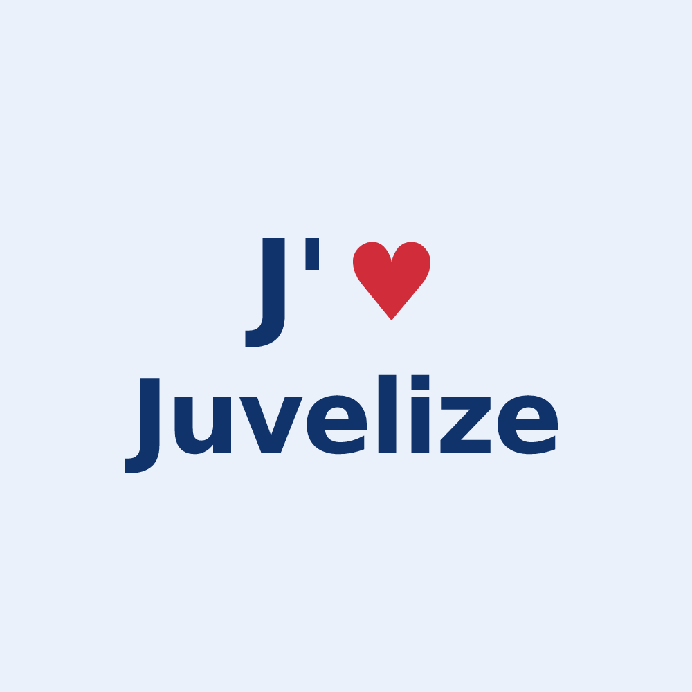 Sticker personnalisé Juvelize — design J'aime Juvelize