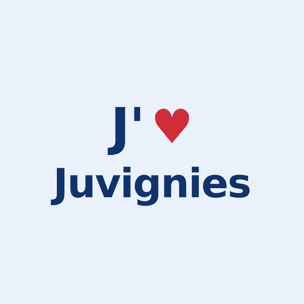 Sticker personnalisé Juvignies — design J'aime Juvignies