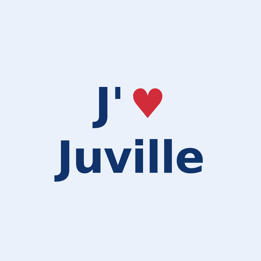 Sticker personnalisé Juville — design J'aime Juville