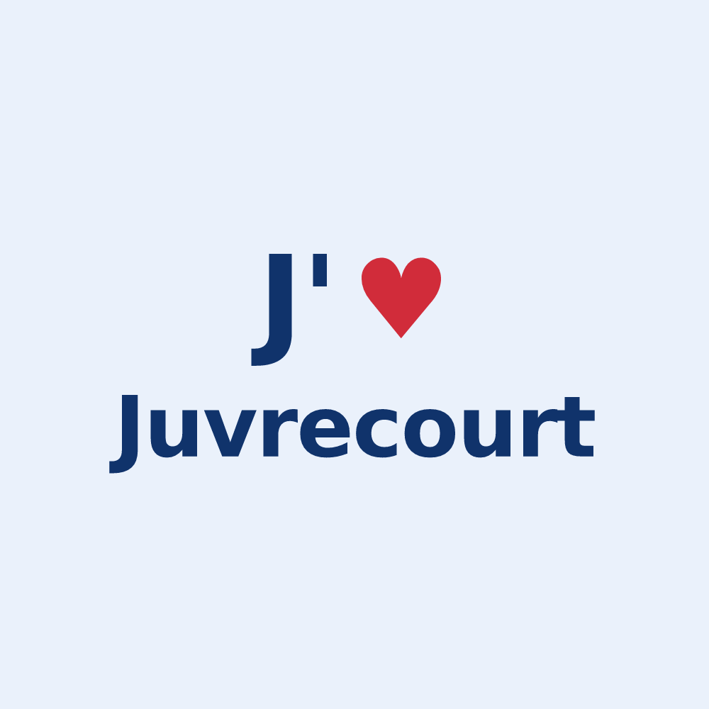 Sticker personnalisé Juvrecourt — design J'aime Juvrecourt