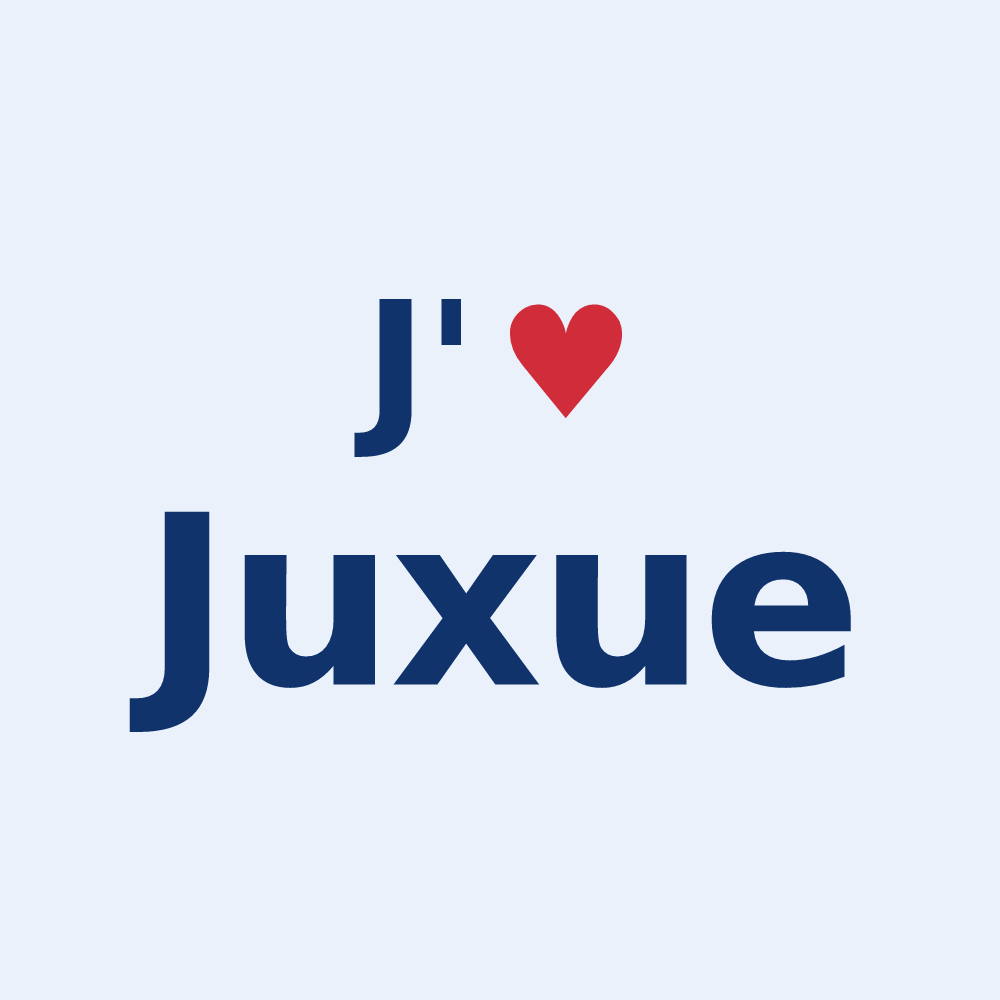 Sticker personnalisé Juxue — design J'aime Juxue