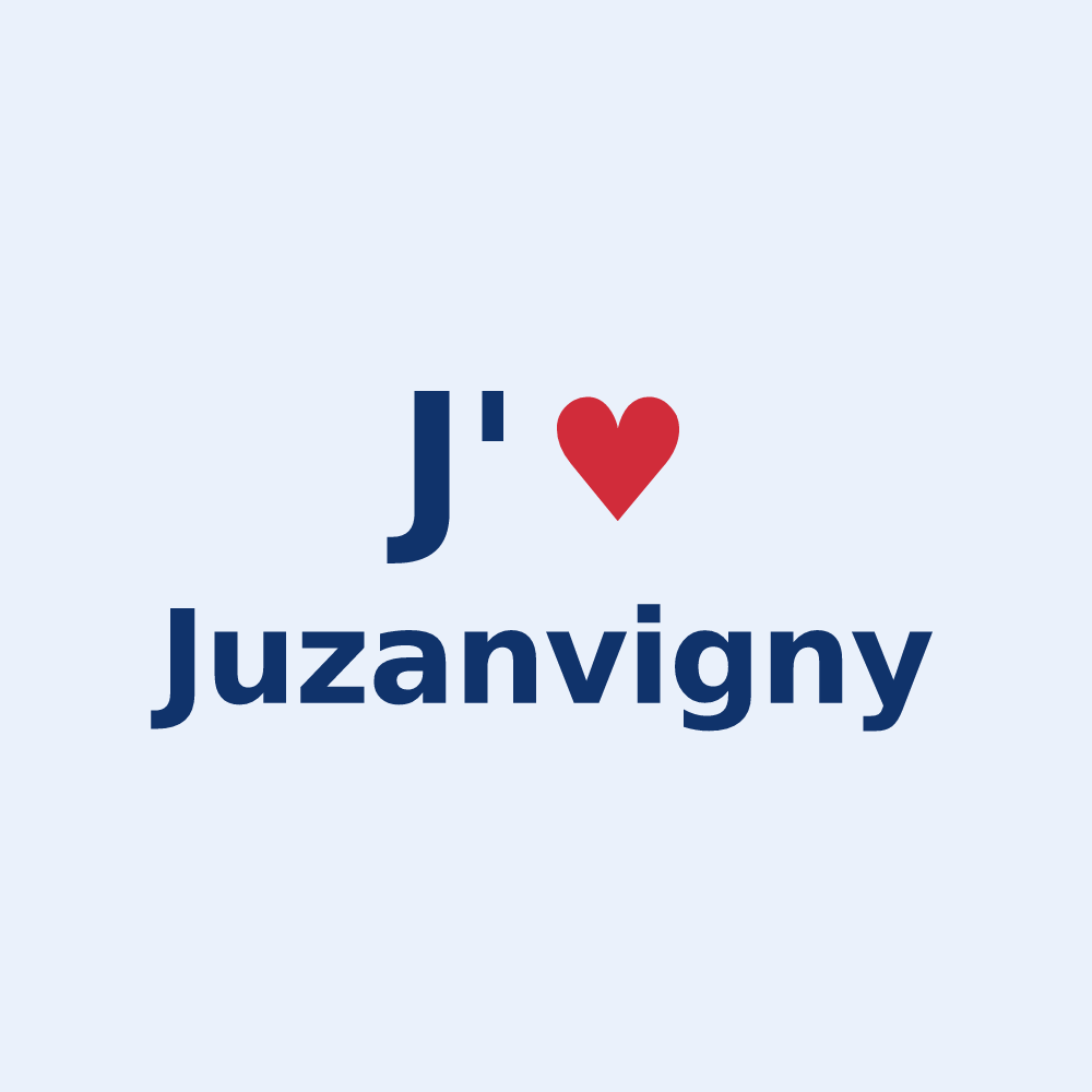 Sticker personnalisé Juzanvigny — design J'aime Juzanvigny
