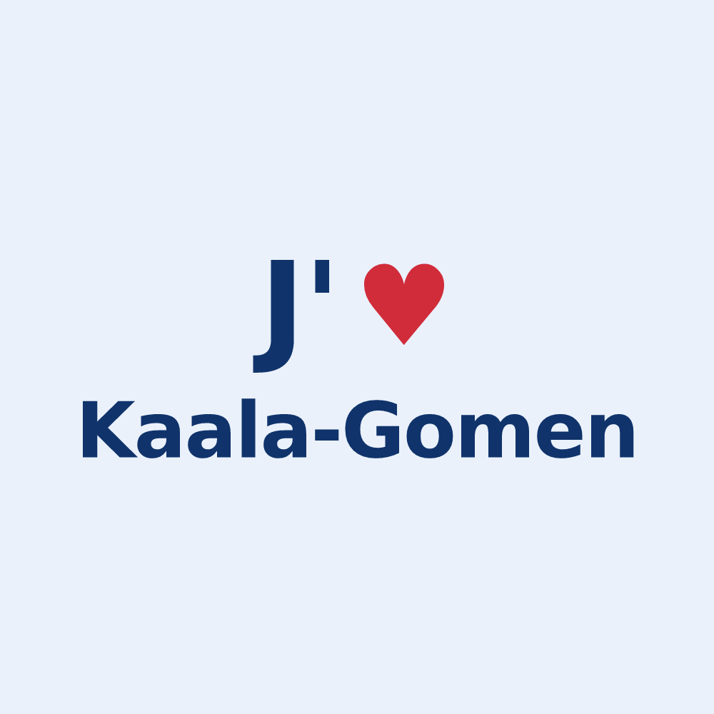 Sticker personnalisé Kaala-Gomen — design J'aime Kaala-Gomen