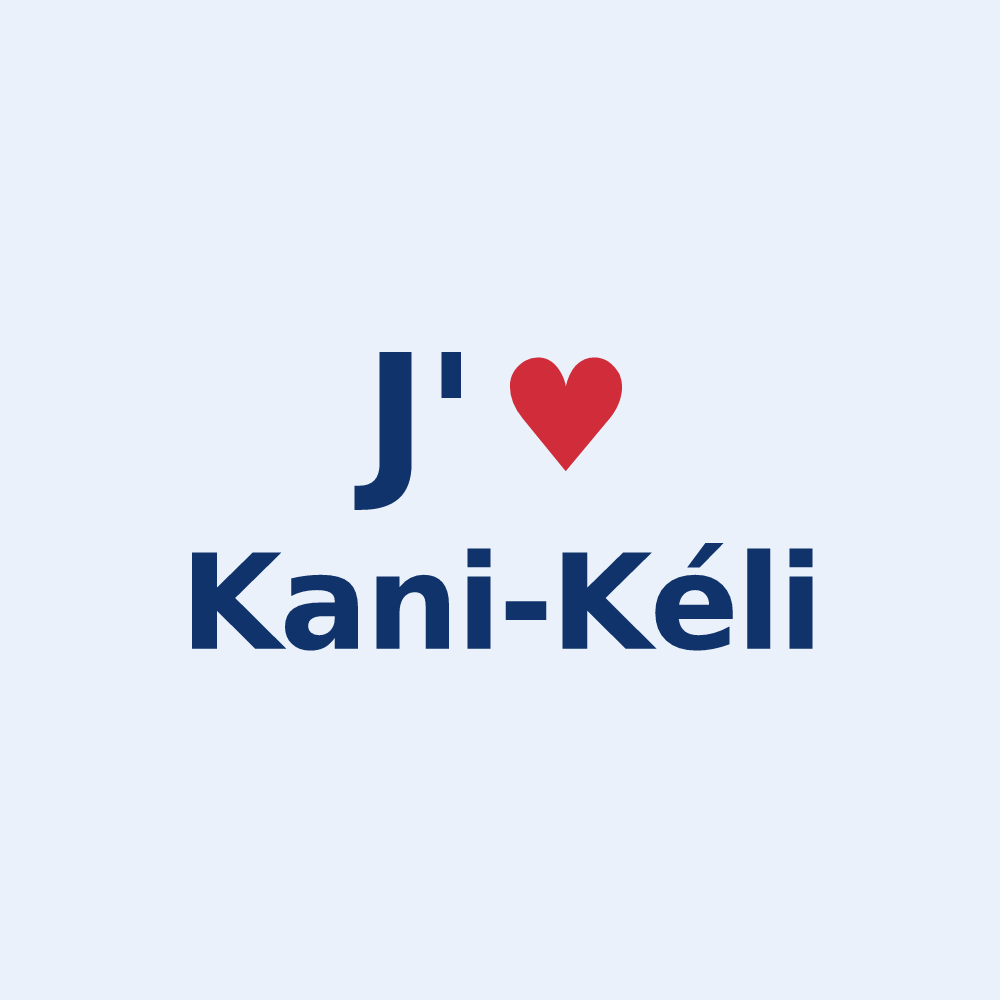 Sticker personnalisé Kani-Kéli — design J'aime Kani-Kéli