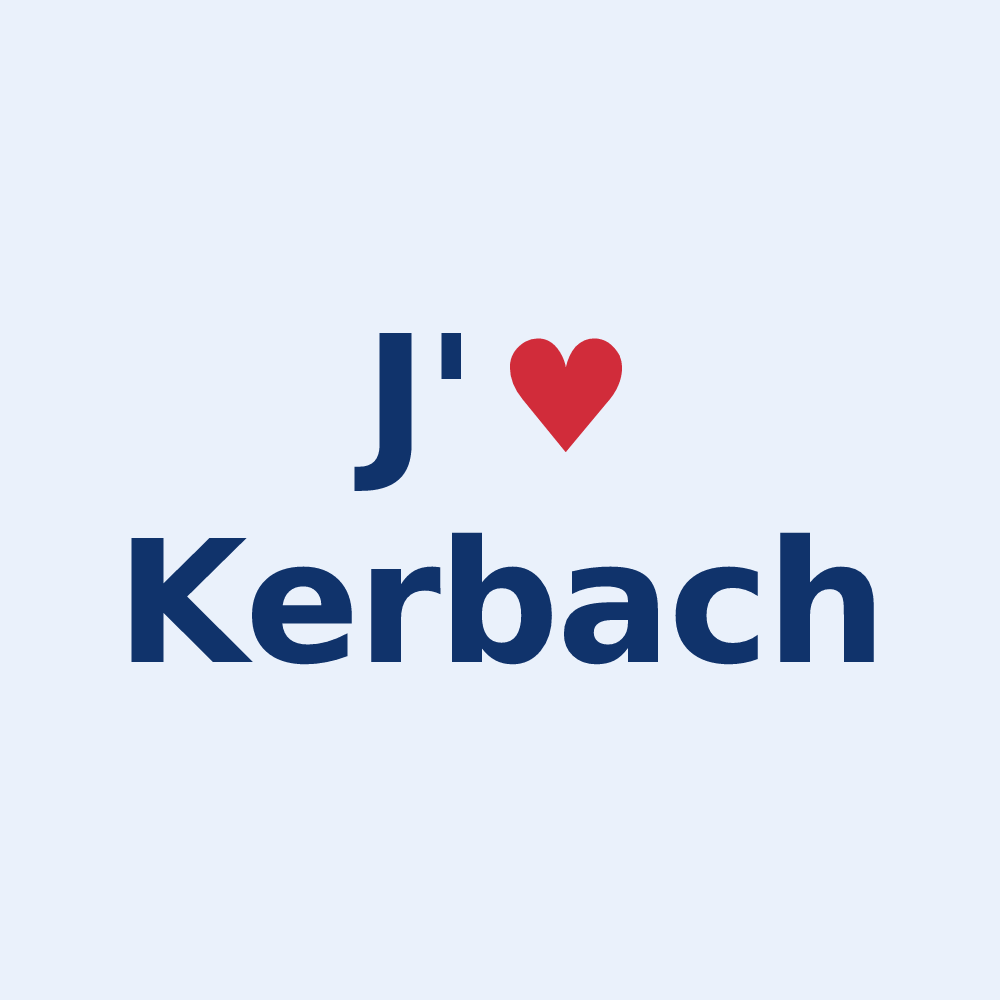 Sticker personnalisé Kerbach — design J'aime Kerbach