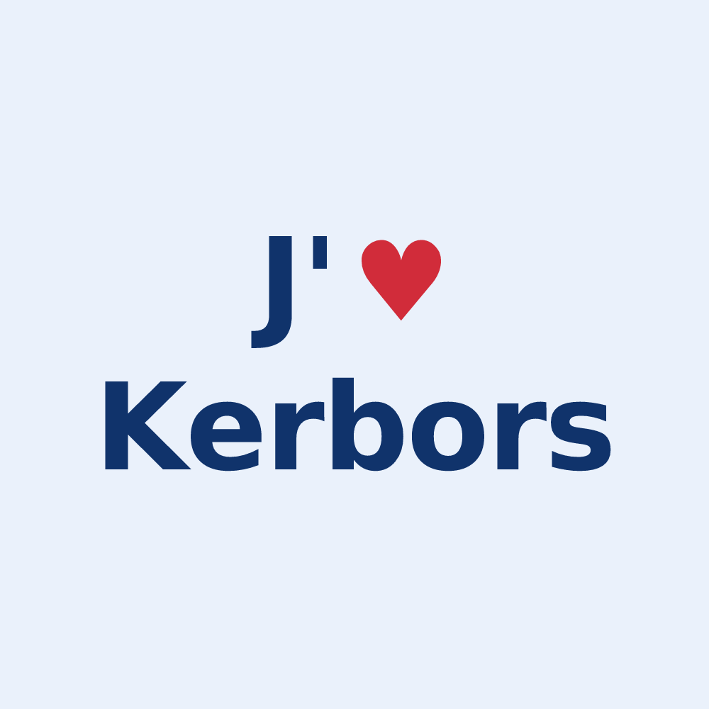 Sticker personnalisé Kerbors — design J'aime Kerbors