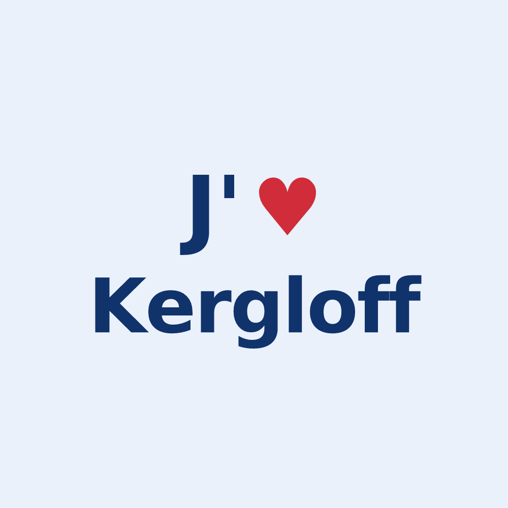 Sticker personnalisé Kergloff — design J'aime Kergloff