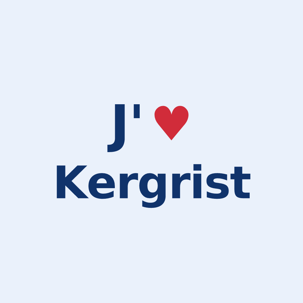 Sticker personnalisé Kergrist — design J'aime Kergrist