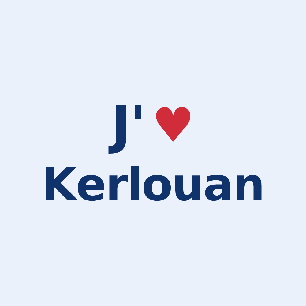 Sticker personnalisé Kerlouan — design J'aime Kerlouan