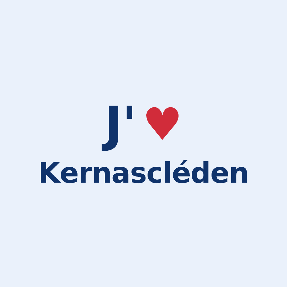 Sticker personnalisé Kernascléden — design J'aime Kernascléden