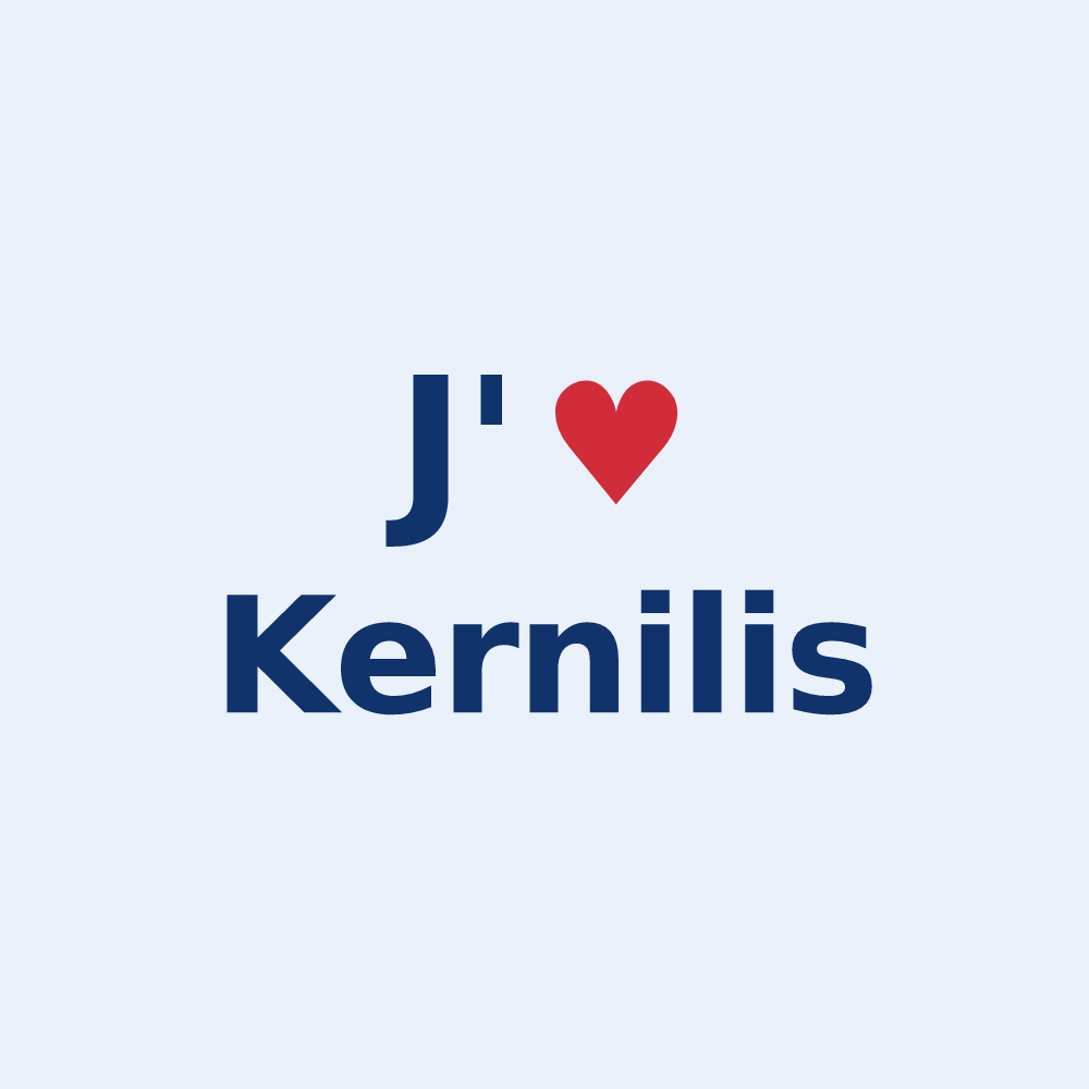 Sticker personnalisé Kernilis — design J'aime Kernilis