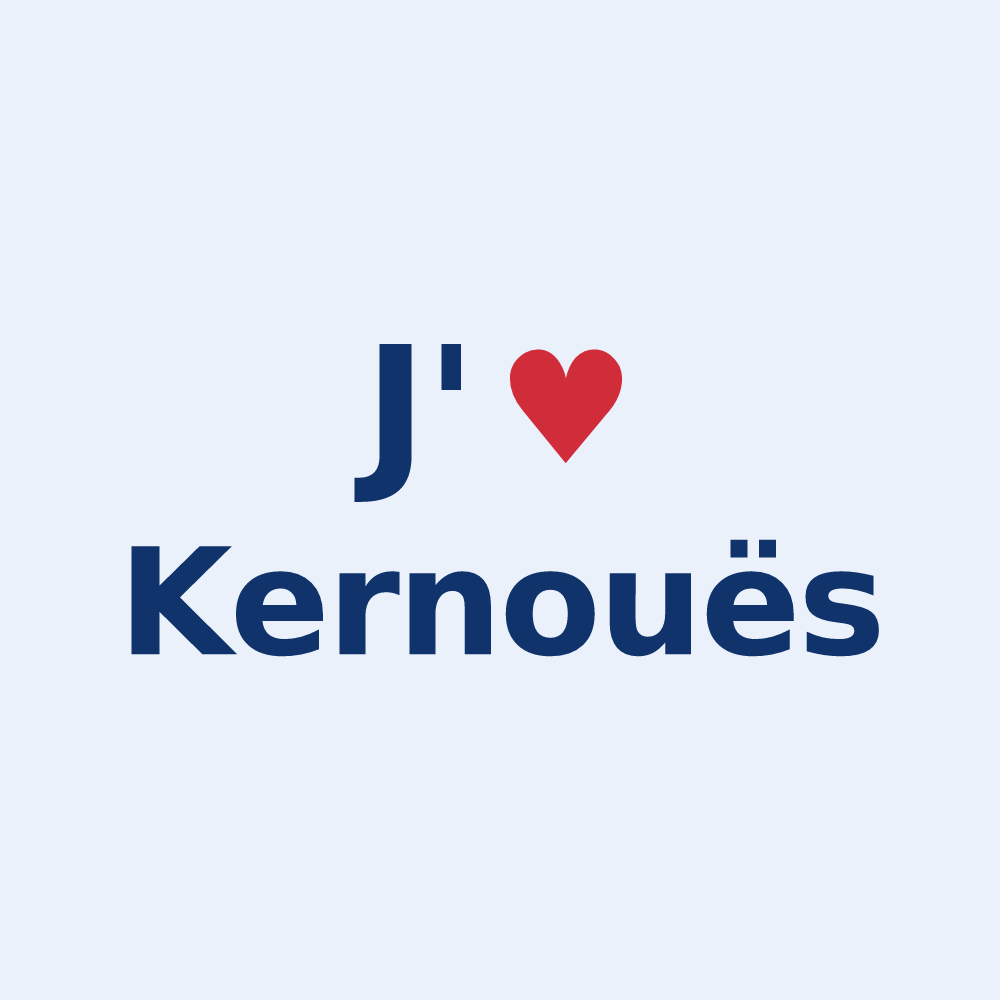 Sticker personnalisé Kernouës — design J'aime Kernouës