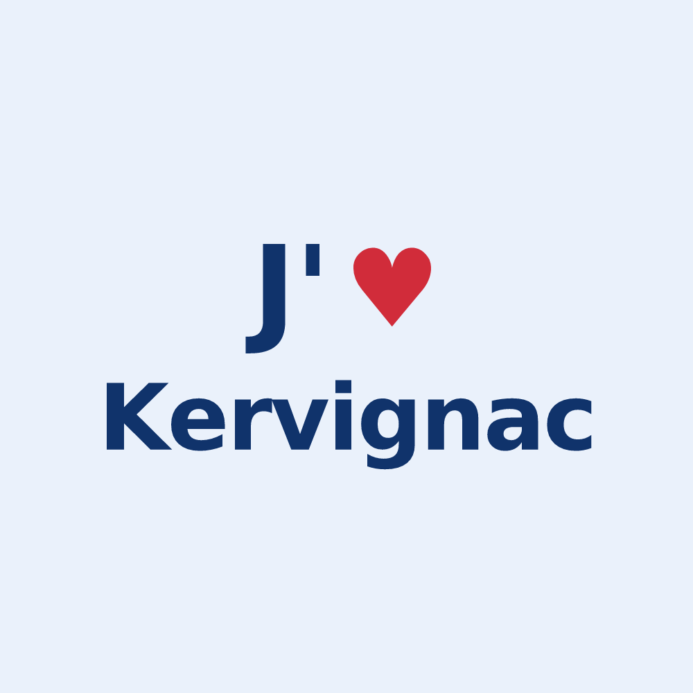Sticker personnalisé Kervignac — design J'aime Kervignac
