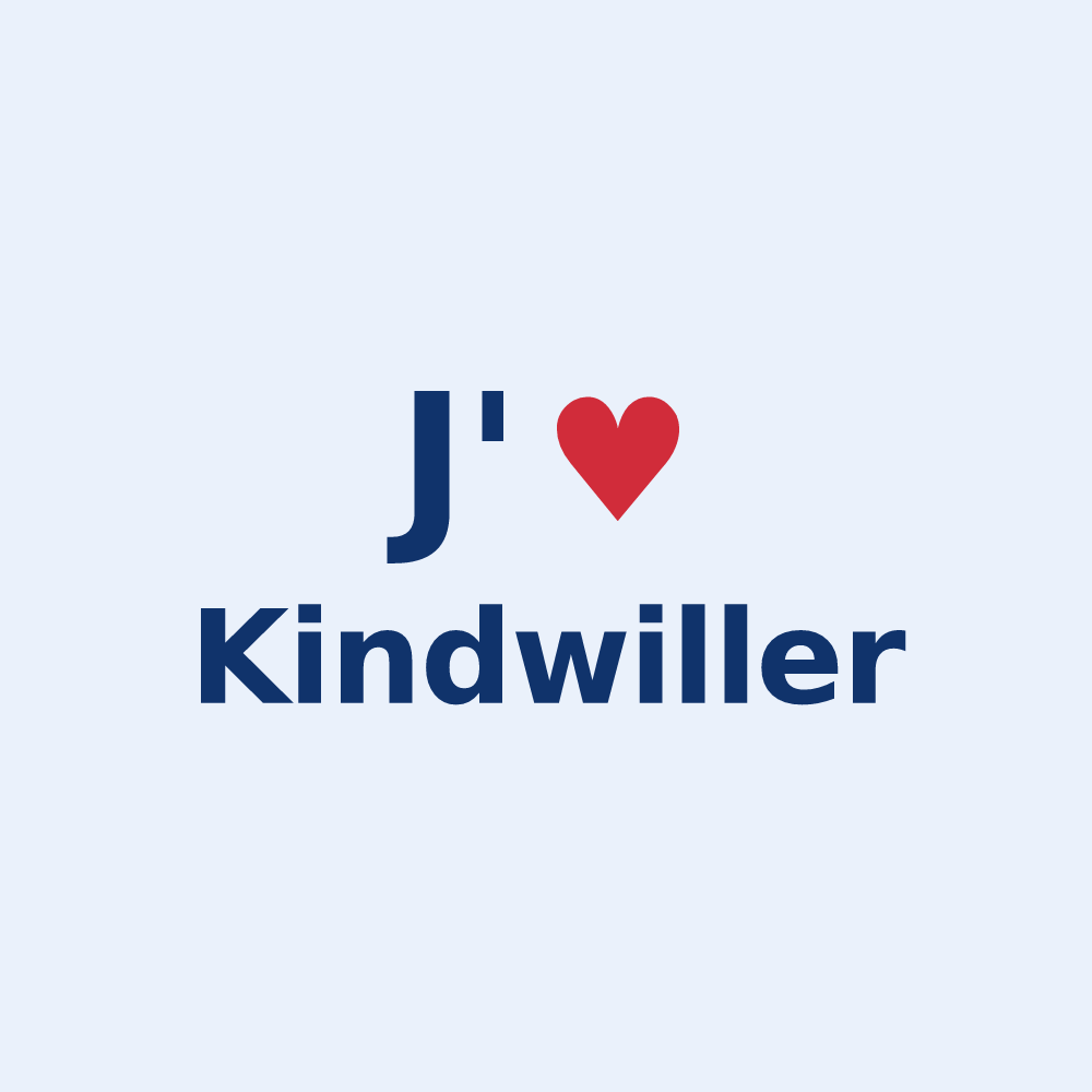Sticker personnalisé Kindwiller — design J'aime Kindwiller