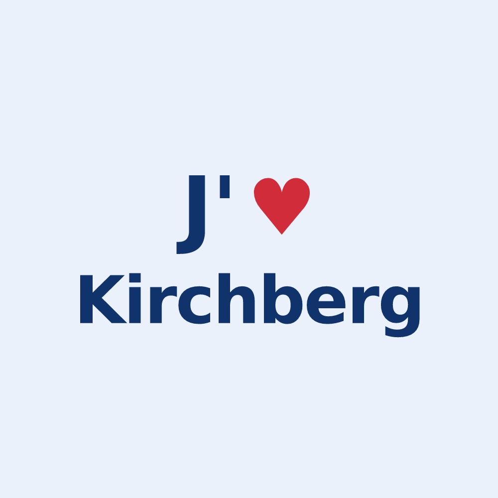 Sticker personnalisé Kirchberg — design J'aime Kirchberg