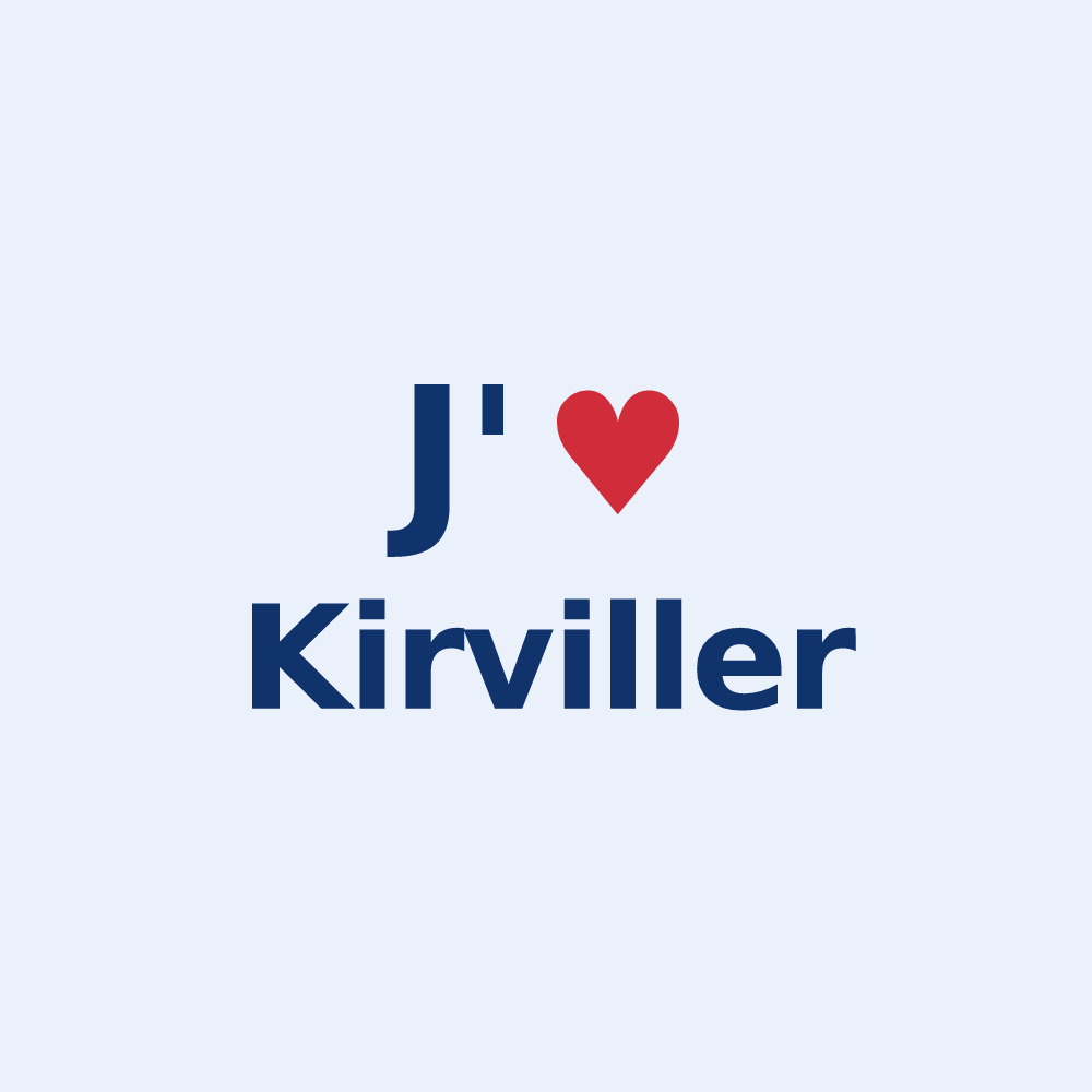 Sticker personnalisé Kirviller — design J'aime Kirviller