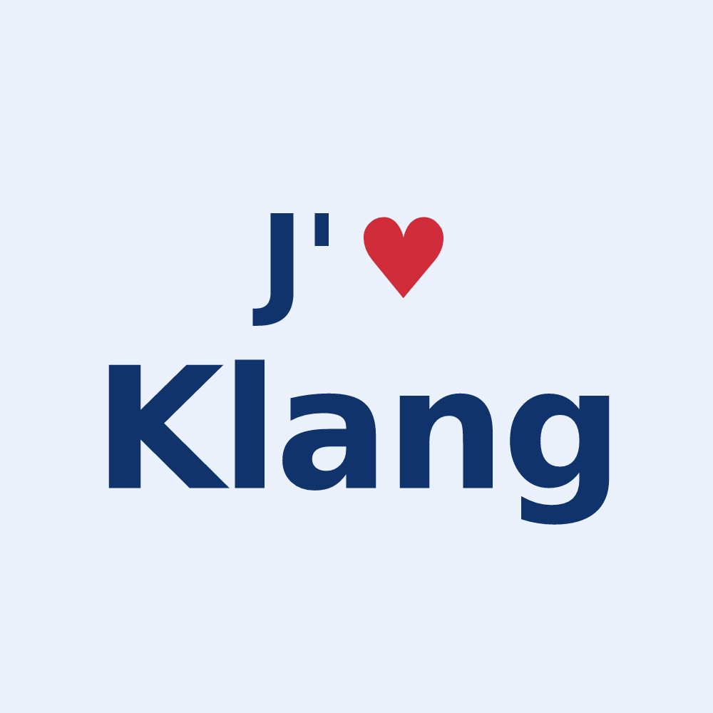 Sticker personnalisé Klang — design J'aime Klang