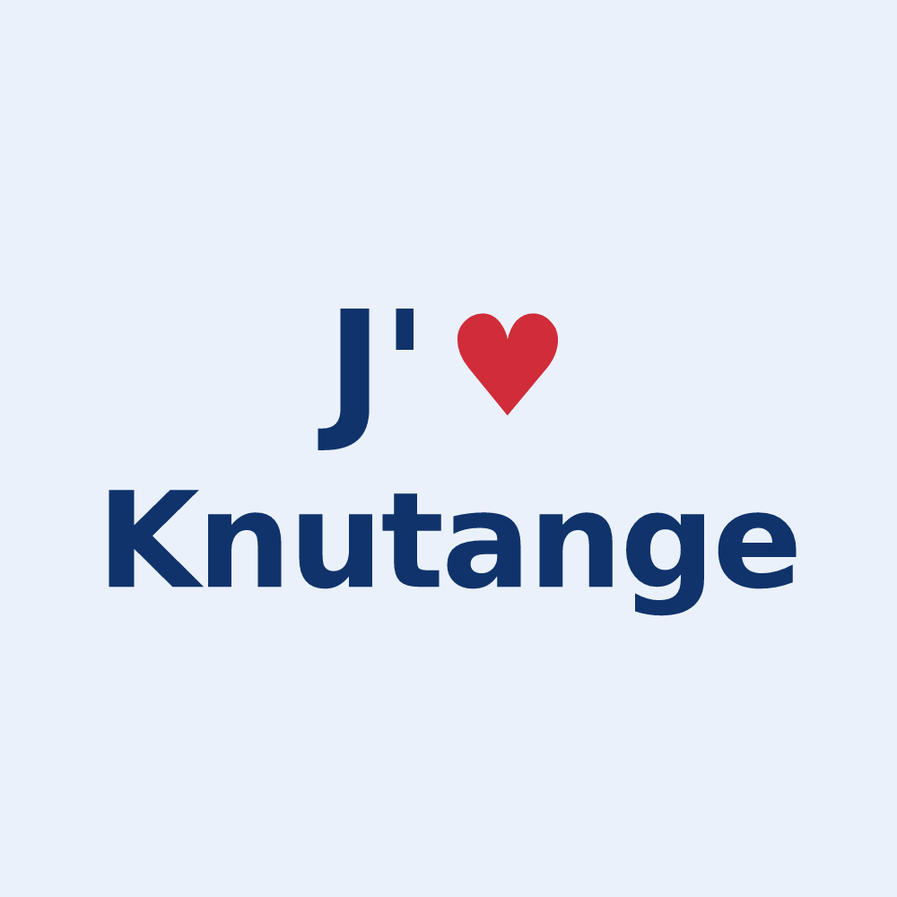 Sticker personnalisé Knutange — design J'aime Knutange