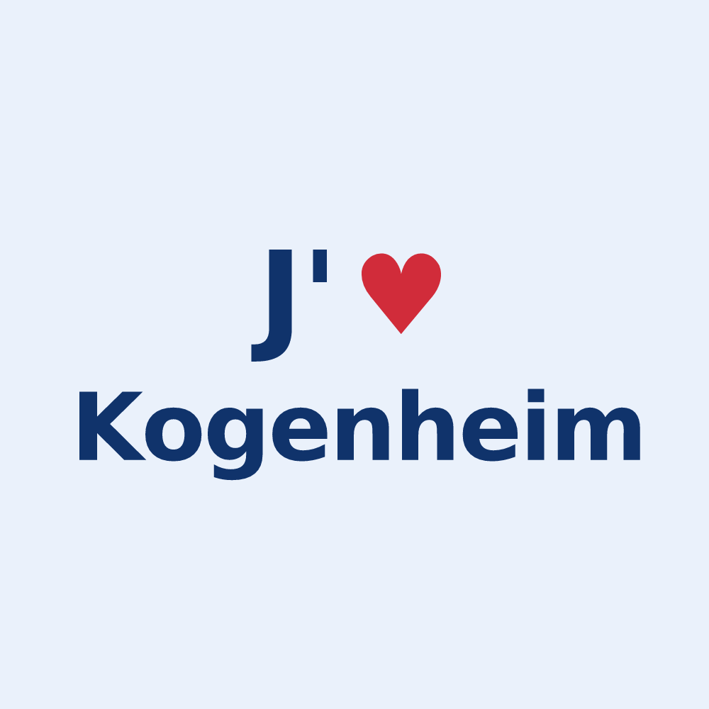 Sticker personnalisé Kogenheim — design J'aime Kogenheim