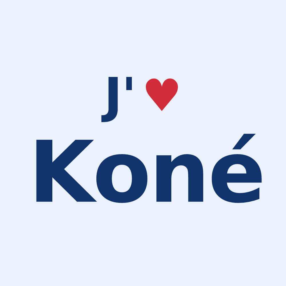 Sticker personnalisé Koné — design J'aime Koné
