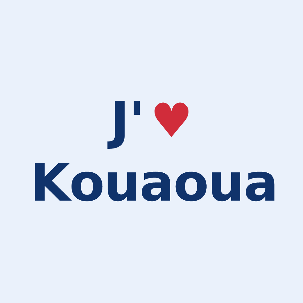 Sticker personnalisé Kouaoua — design J'aime Kouaoua
