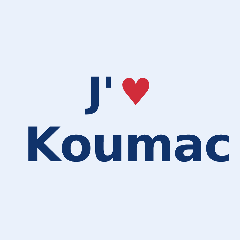 Sticker personnalisé Koumac — design J'aime Koumac
