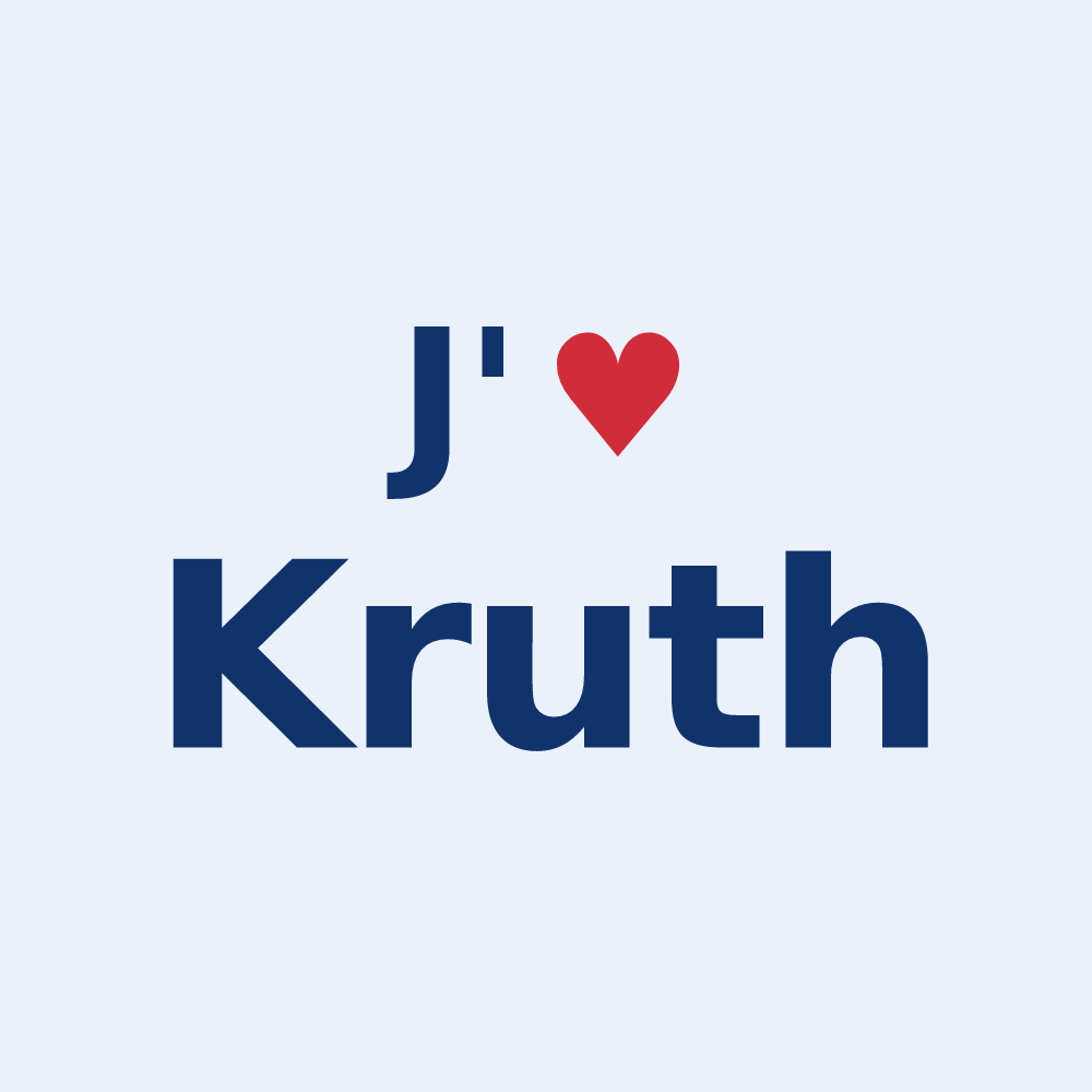 Sticker personnalisé Kruth — design J'aime Kruth