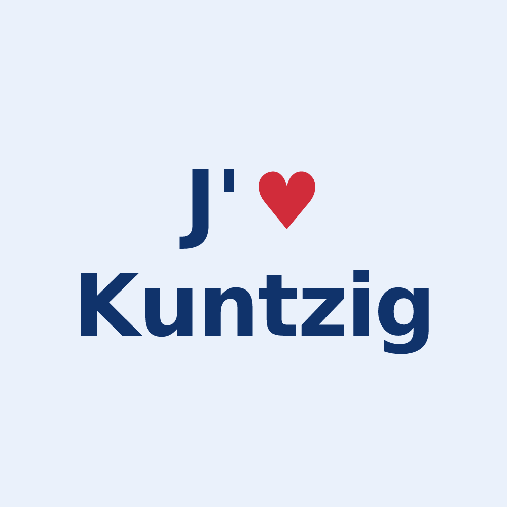 Sticker personnalisé Kuntzig — design J'aime Kuntzig