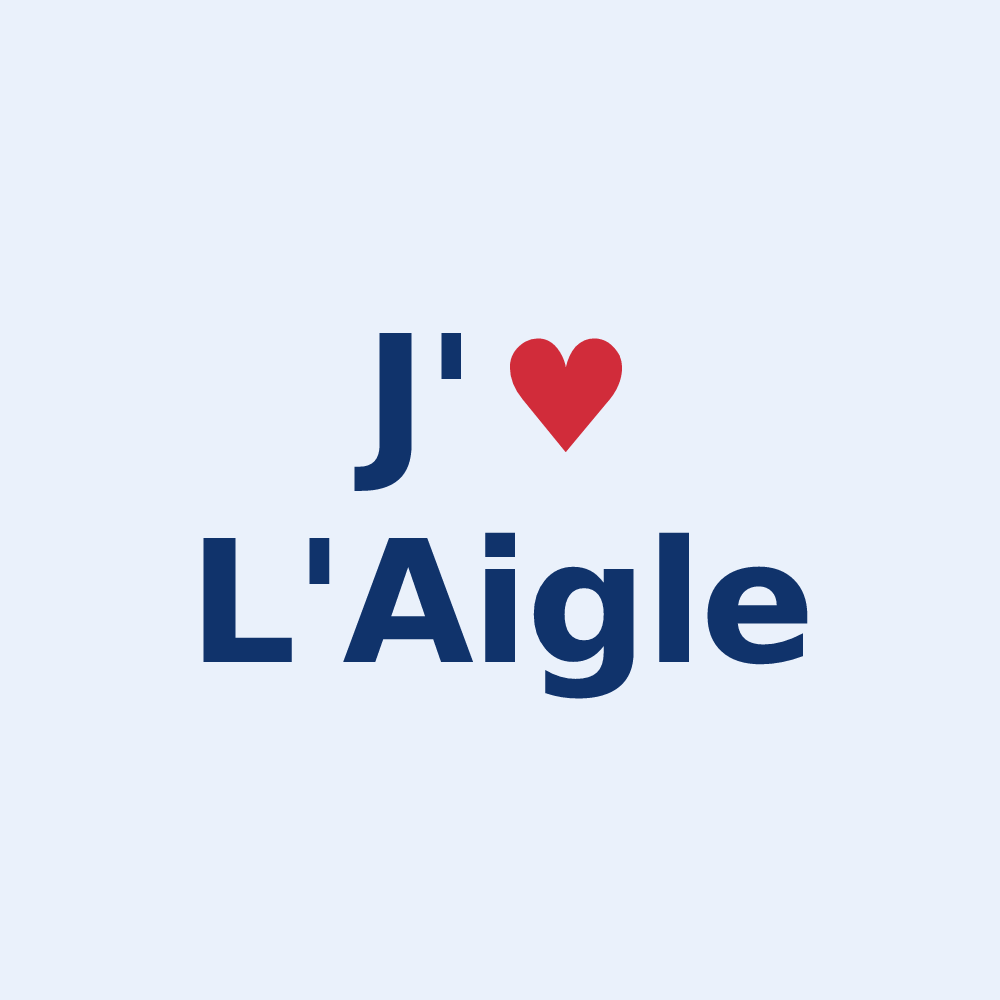 Sticker personnalisé L'Aigle — design J'aime L'Aigle