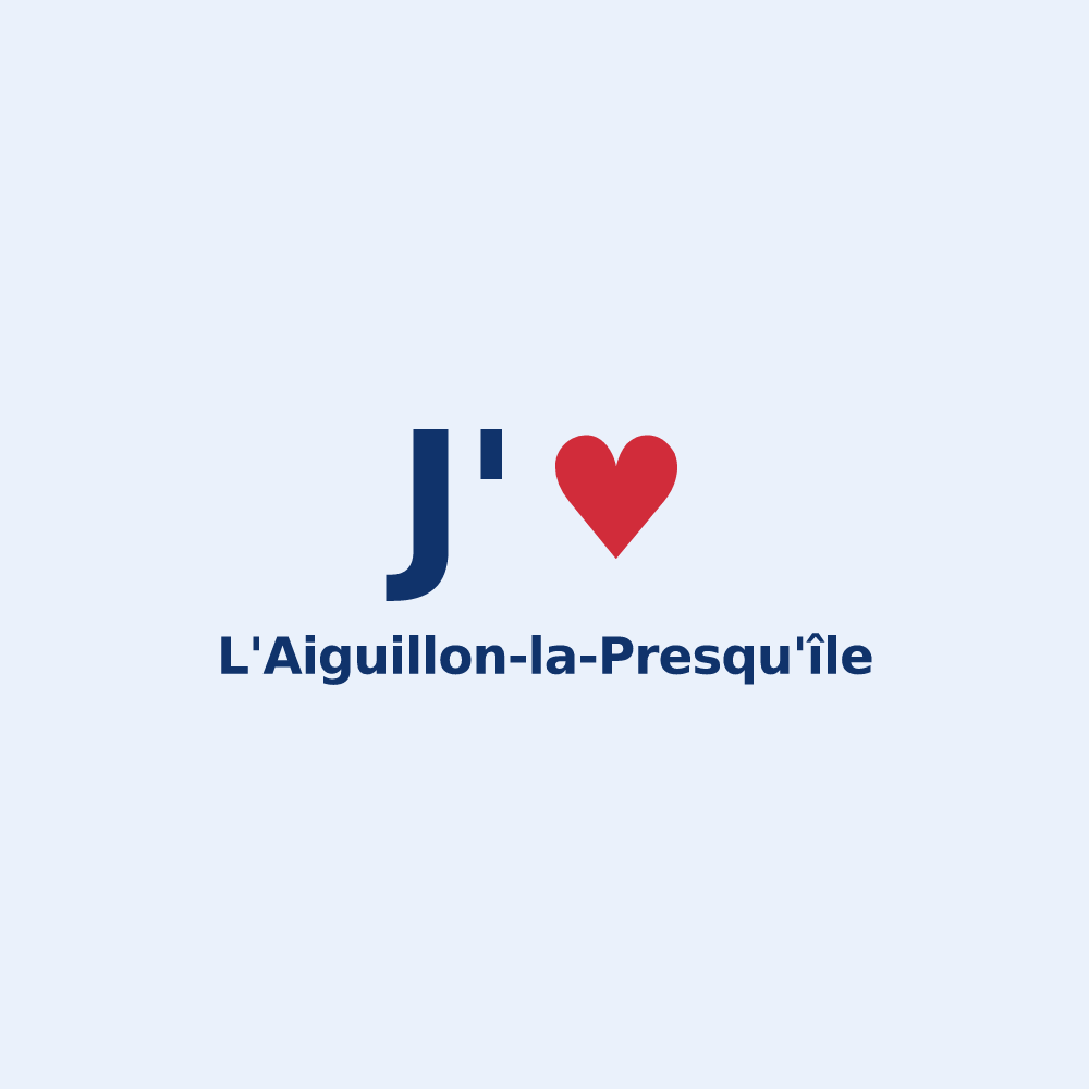 Sticker personnalisé L'Aiguillon-la-Presqu'île — design J'aime L'Aiguillon-la-Presqu'île