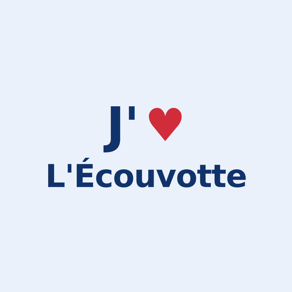 Sticker personnalisé L'Écouvotte — design J'aime L'Écouvotte