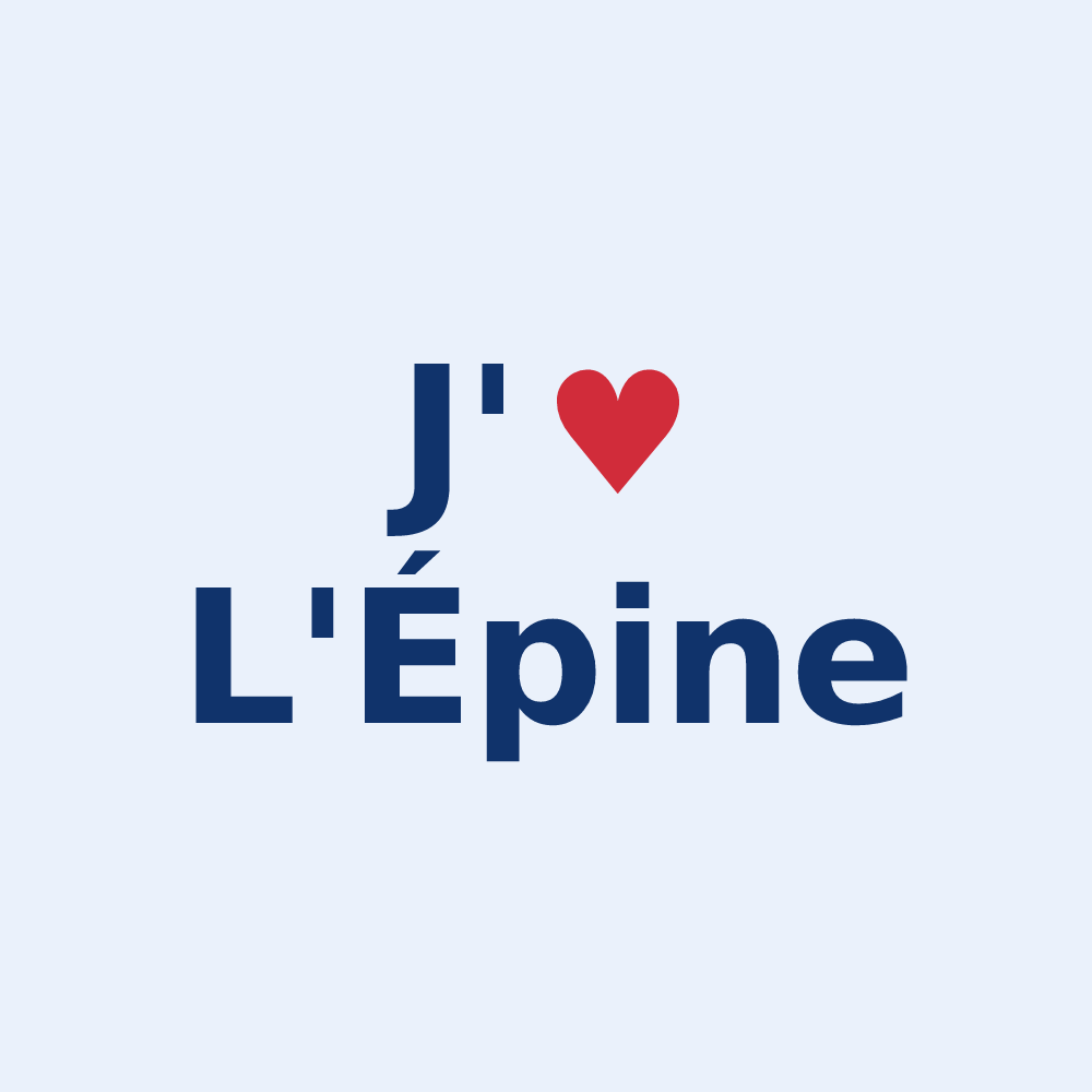 Sticker personnalisé L'Épine — design J'aime L'Épine