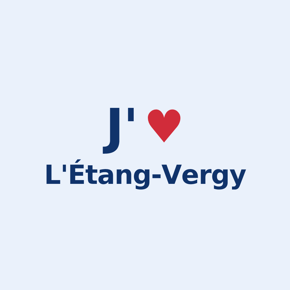 Sticker personnalisé L'Étang-Vergy — design J'aime L'Étang-Vergy