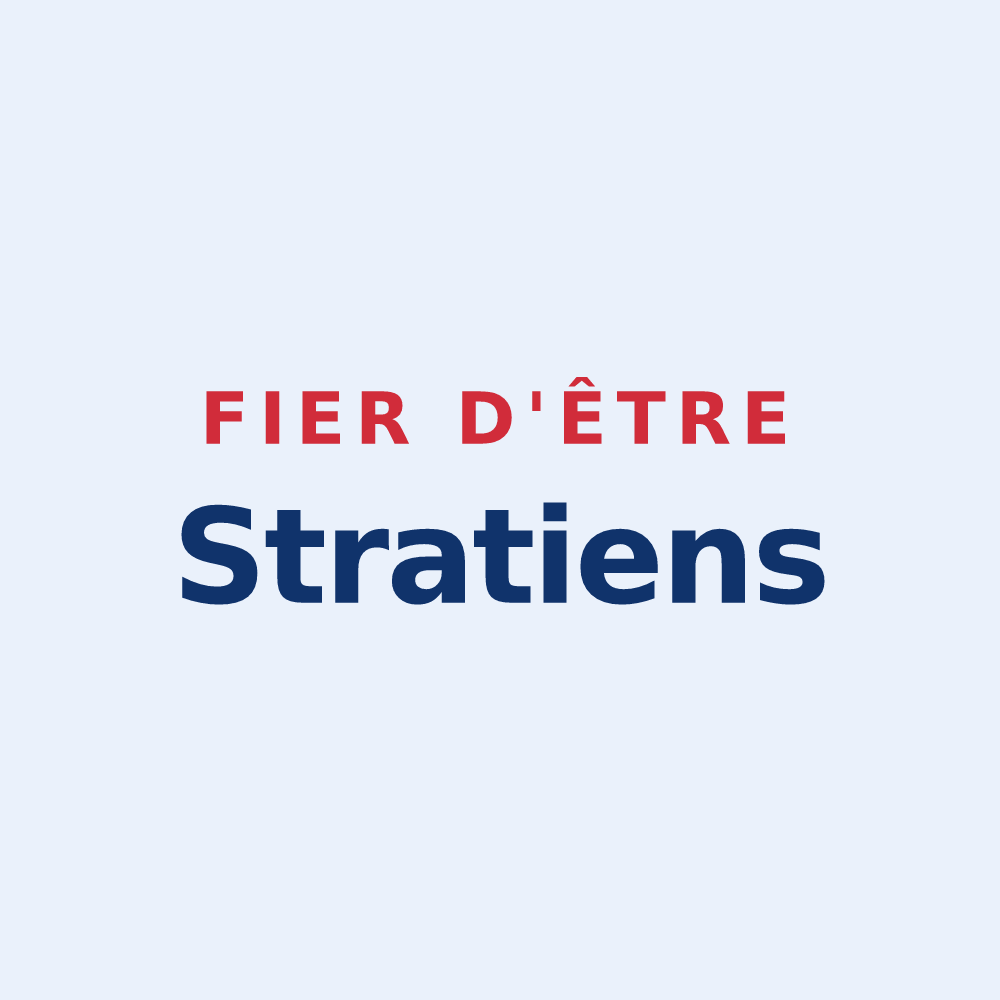 Sticker « Fier d'être Stratiens » — design pour L'Étrat