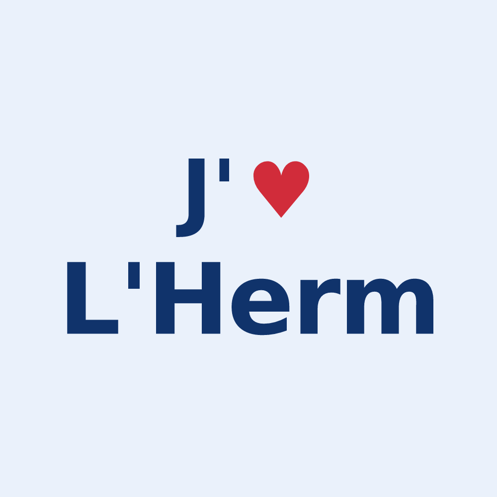 Sticker personnalisé L'Herm — design J'aime L'Herm