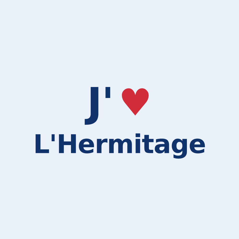 Sticker personnalisé L'Hermitage — design J'aime L'Hermitage