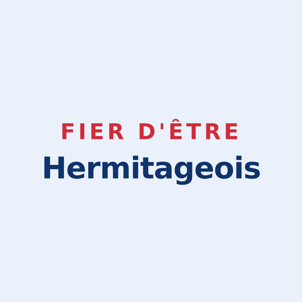 Sticker « Fier d'être Hermitageois » — design pour L'Hermitage