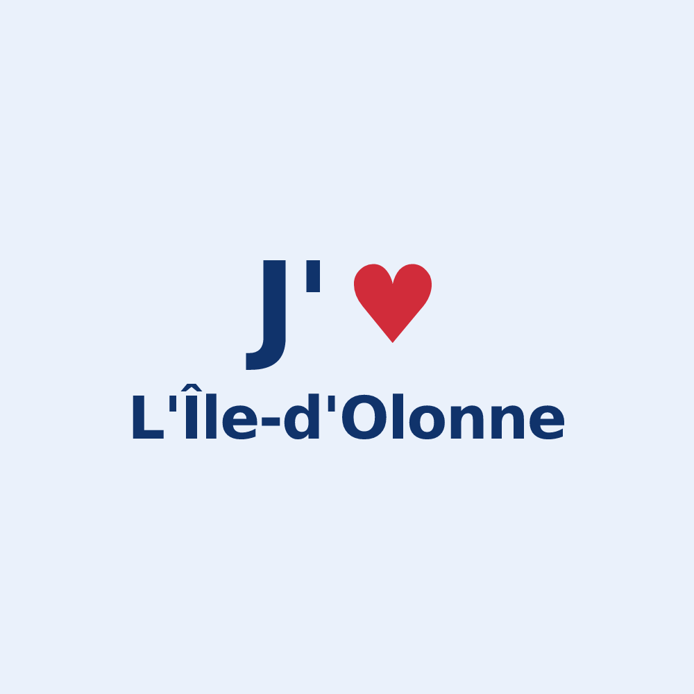 Sticker personnalisé L'Île-d'Olonne — design J'aime L'Île-d'Olonne