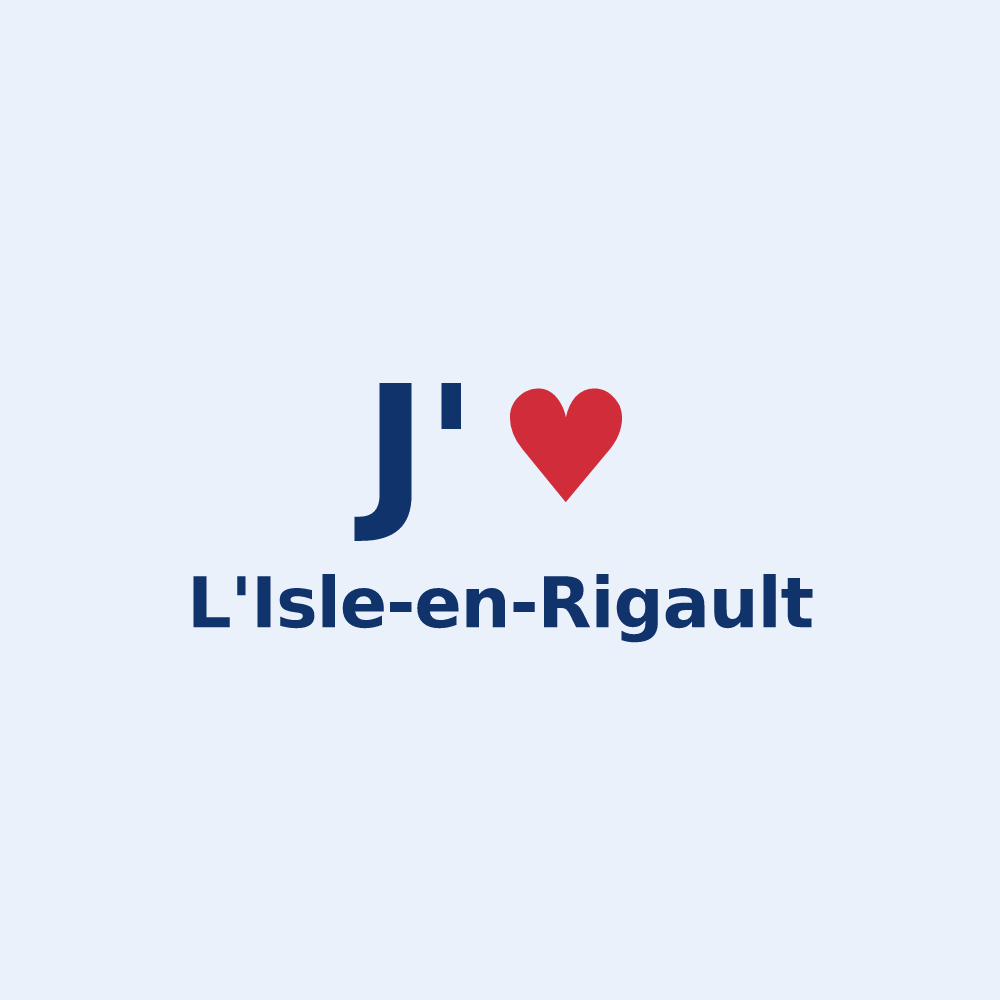 Sticker personnalisé L'Isle-en-Rigault — design J'aime L'Isle-en-Rigault