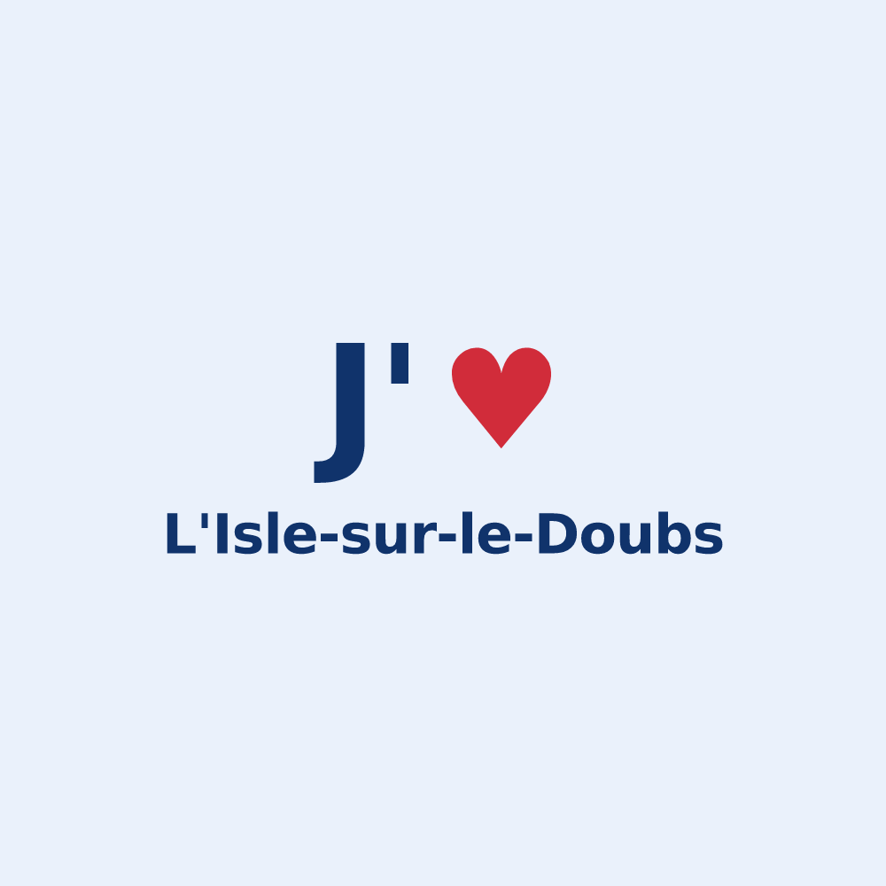 Sticker personnalisé L'Isle-sur-le-Doubs — design J'aime L'Isle-sur-le-Doubs