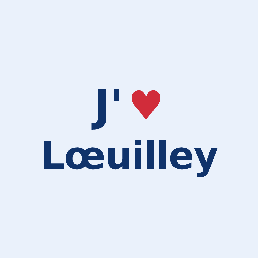 Sticker personnalisé Lœuilley — design J'aime Lœuilley