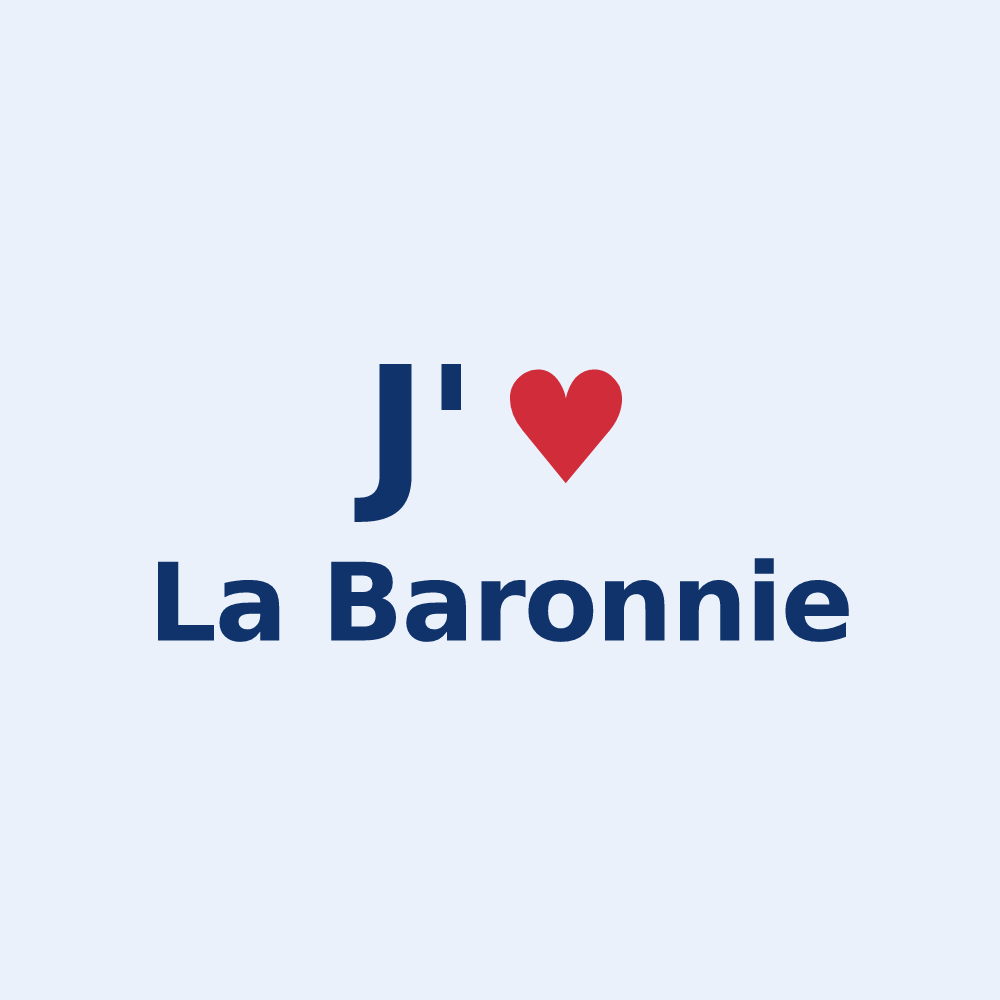 Sticker personnalisé La Baronnie — design J'aime La Baronnie