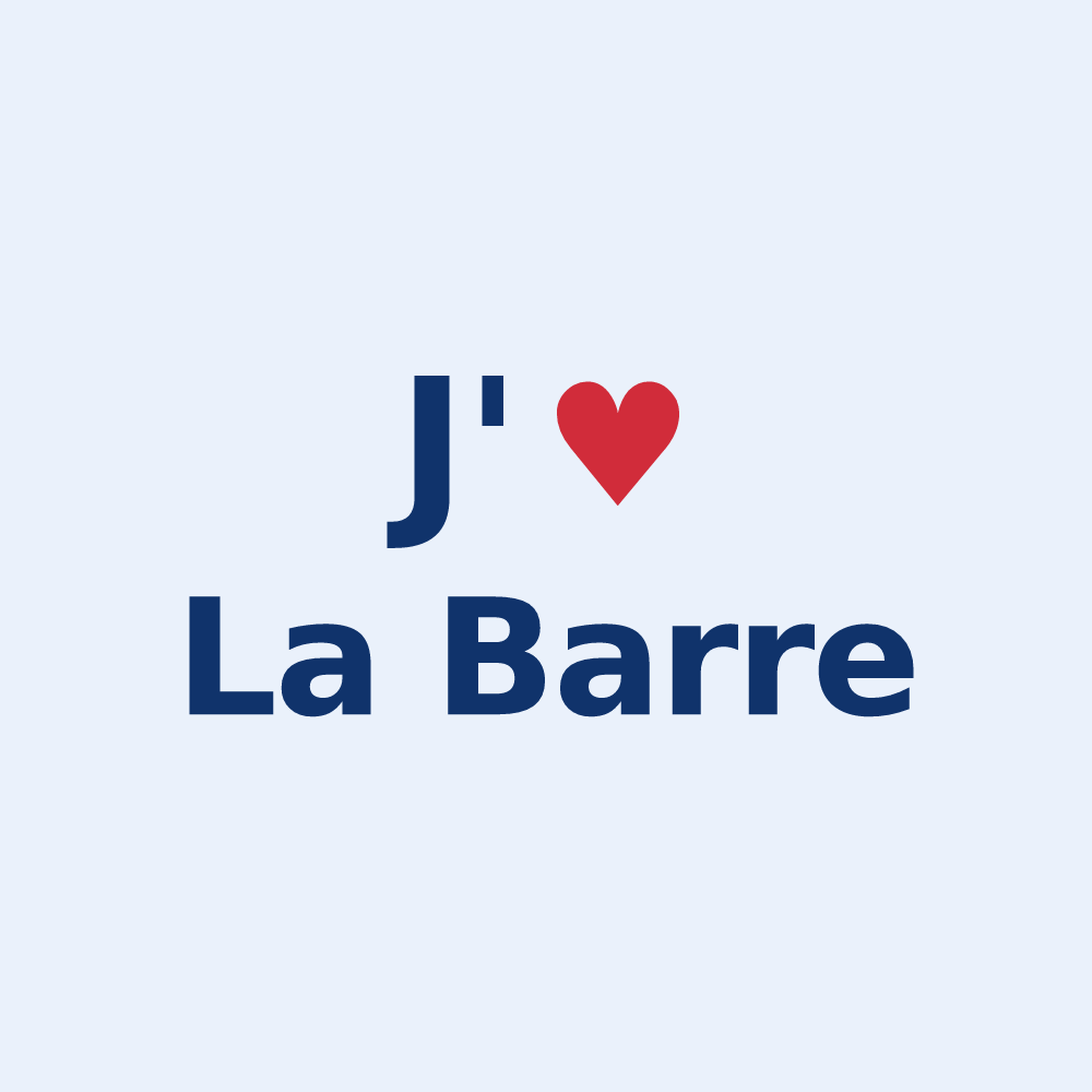 Sticker personnalisé La Barre — design J'aime La Barre