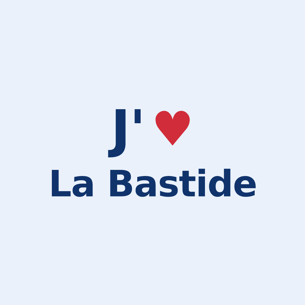 Sticker personnalisé La Bastide — design J'aime La Bastide