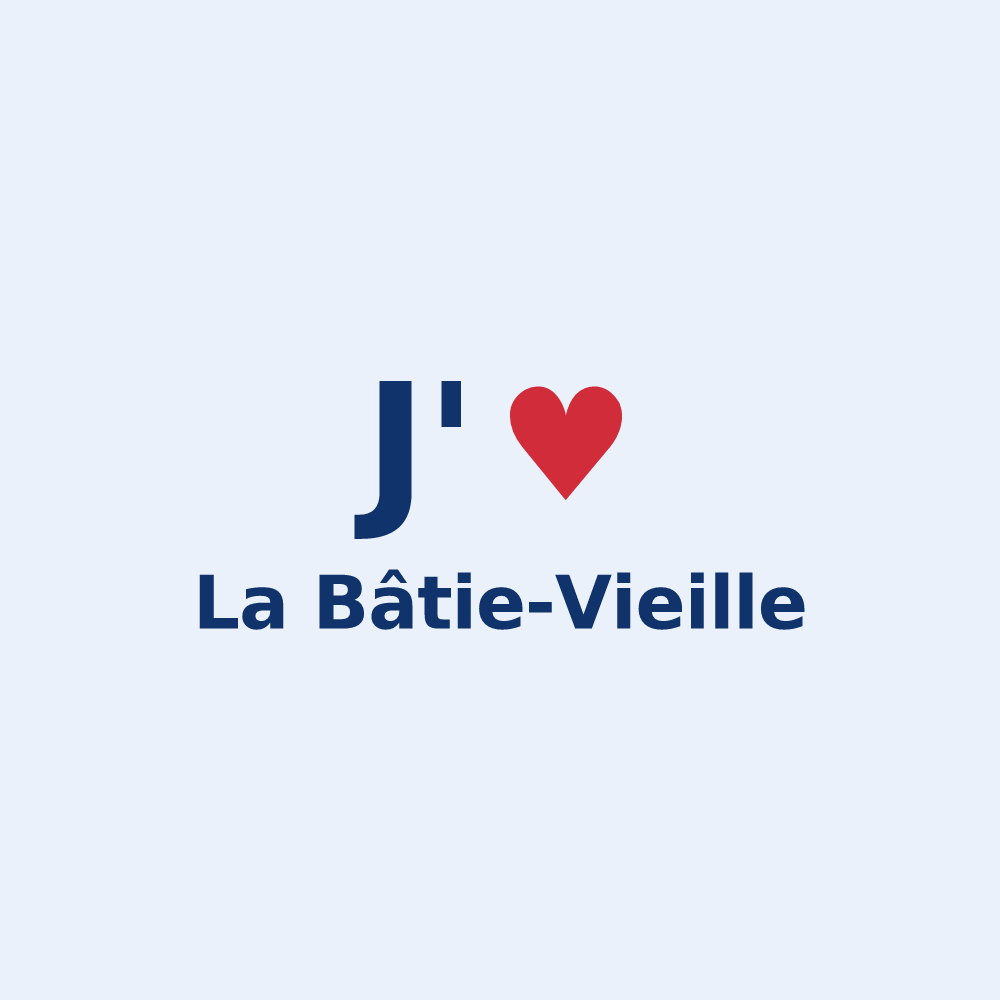 Sticker personnalisé La Bâtie-Vieille — design J'aime La Bâtie-Vieille