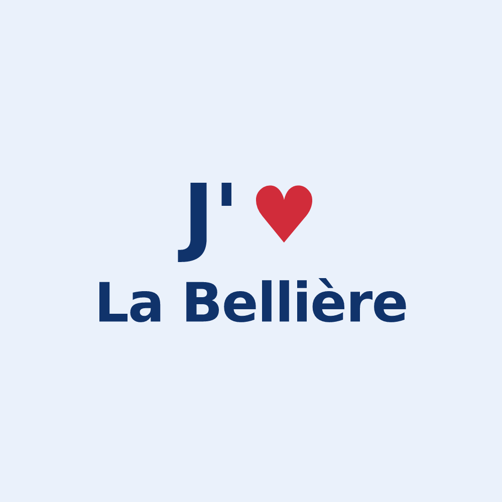 Sticker personnalisé La Bellière — design J'aime La Bellière