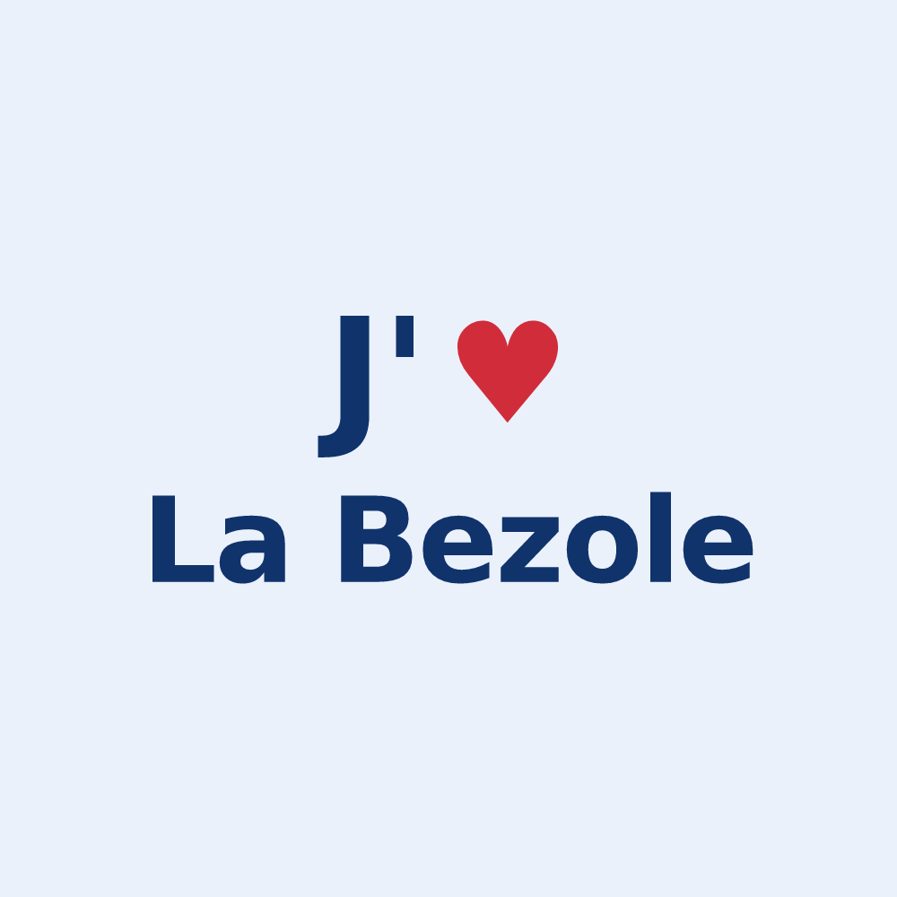 Sticker personnalisé La Bezole — design J'aime La Bezole