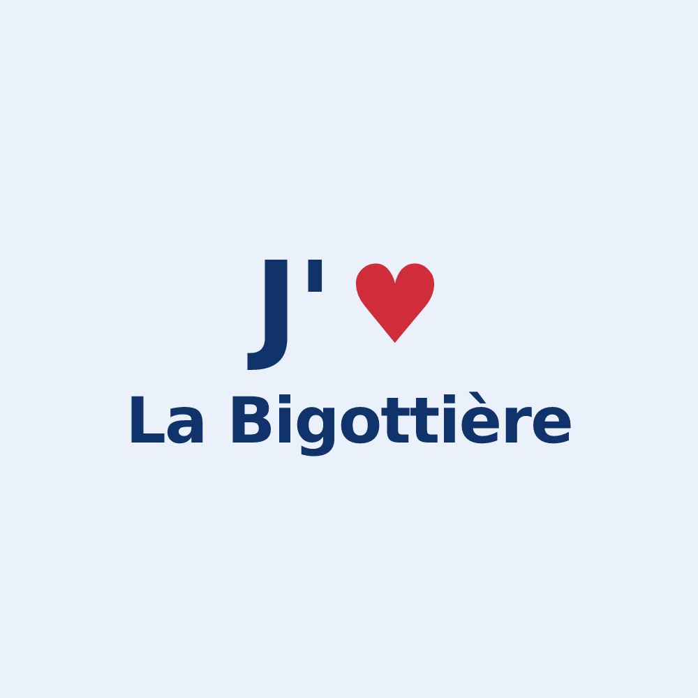 Sticker personnalisé La Bigottière — design J'aime La Bigottière