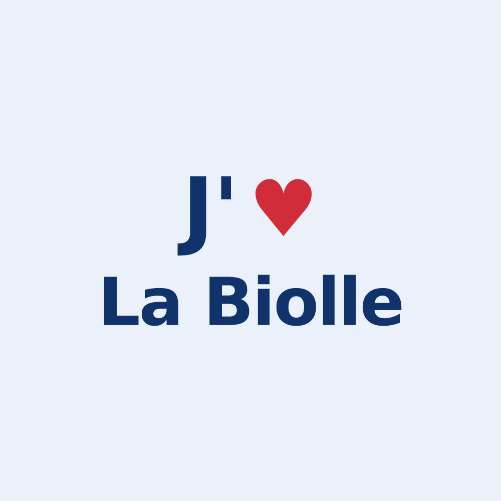 Sticker personnalisé La Biolle — design J'aime La Biolle