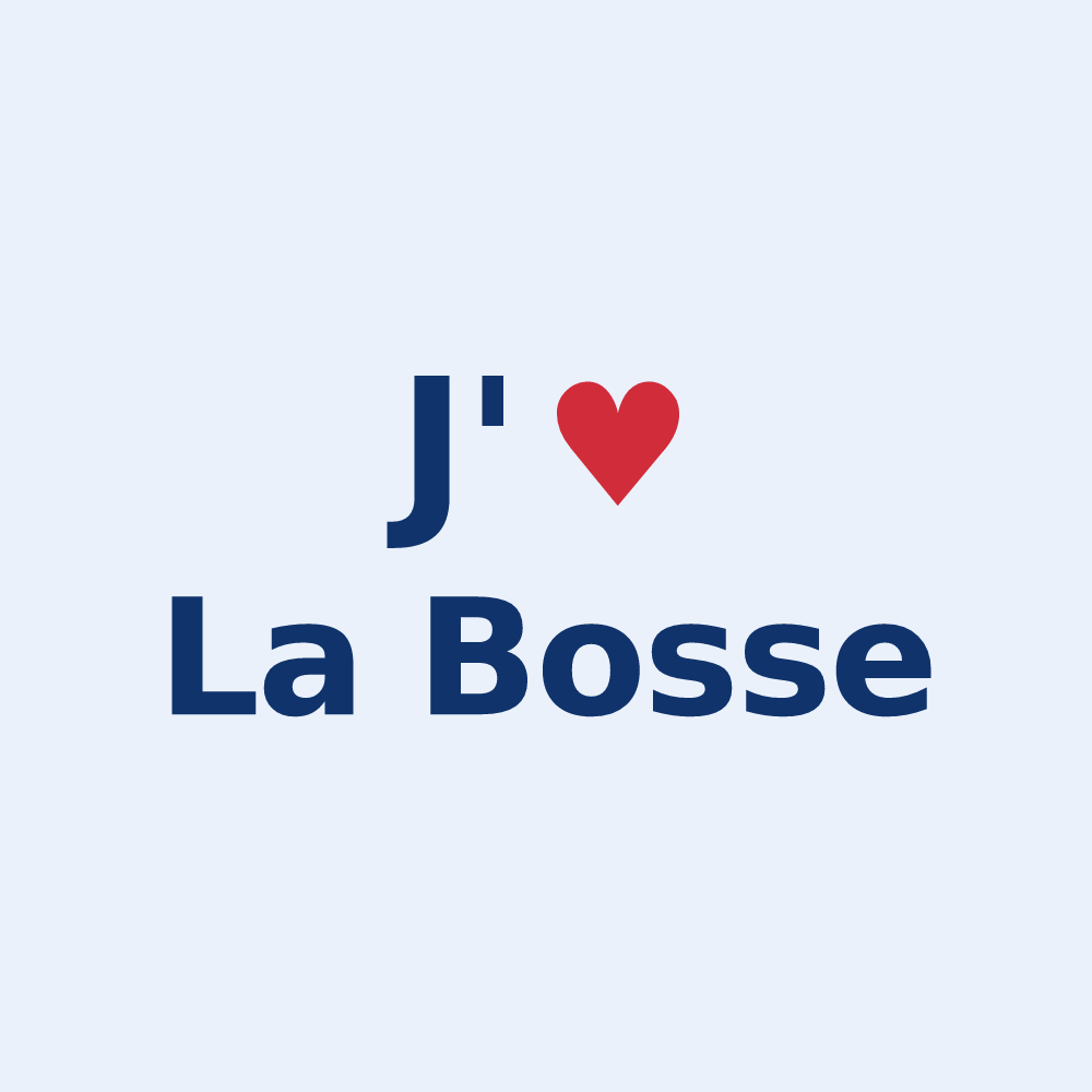 Sticker personnalisé La Bosse — design J'aime La Bosse